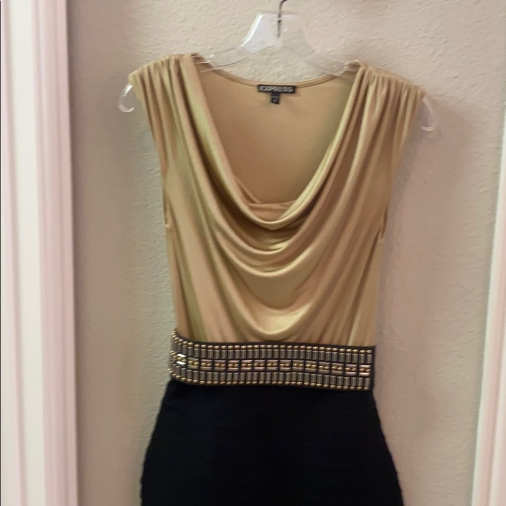 Express Satin top/ body-con dress XS